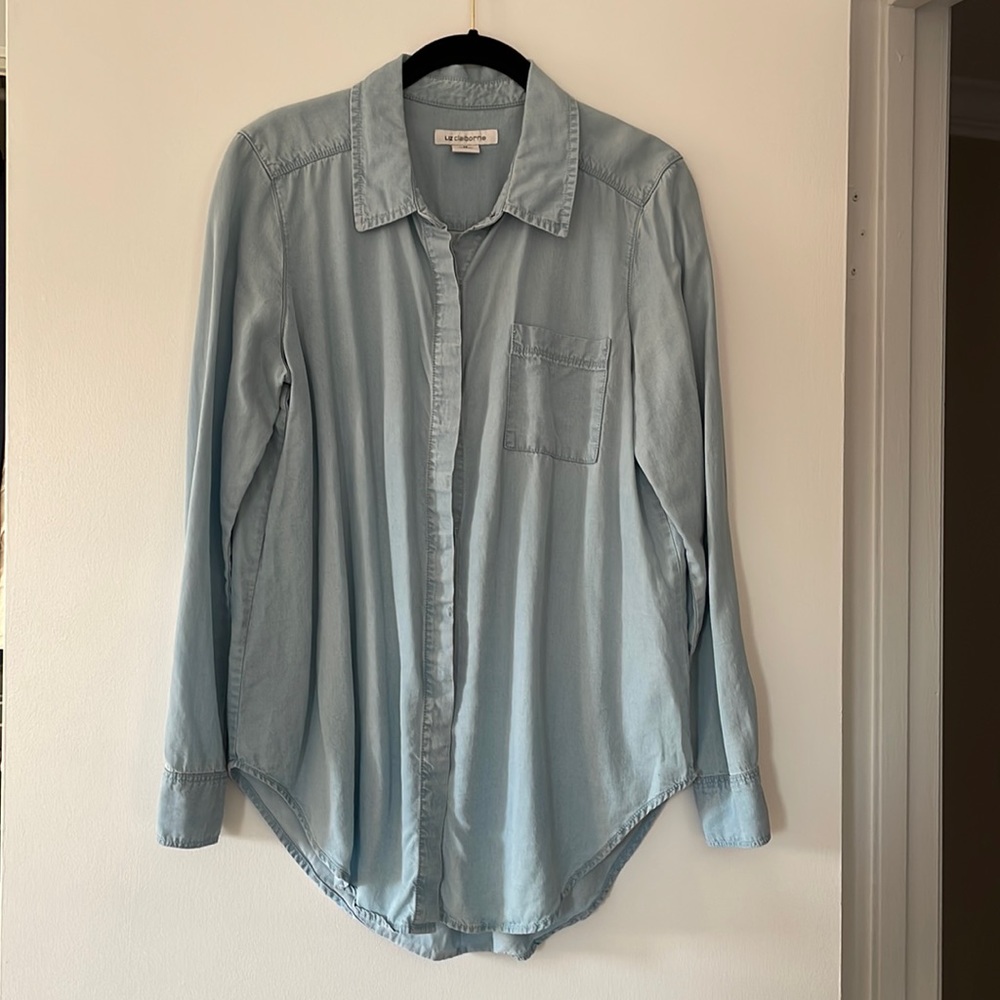 Denim Long Sleeve Top